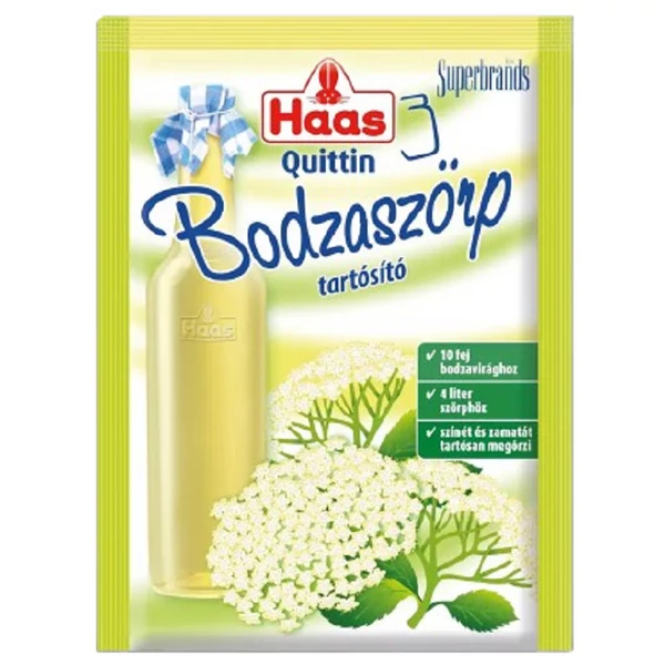 Haas Quittin bodzaszörp tartósító 20 g