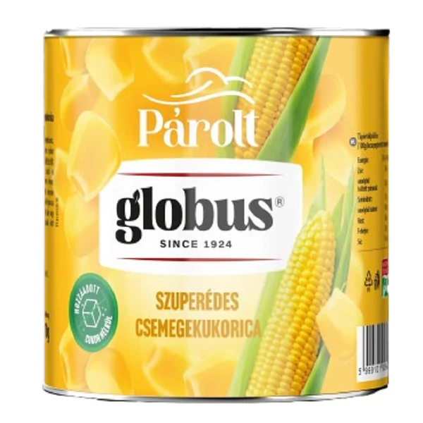 Globus szuperédes csemegekukorica 340g/285g