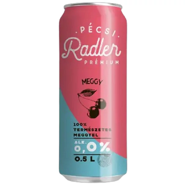 Pécsi radler meggy 0,5L 0,0% DRS - csak egyedi szállítással vagy személyes átvétellel
