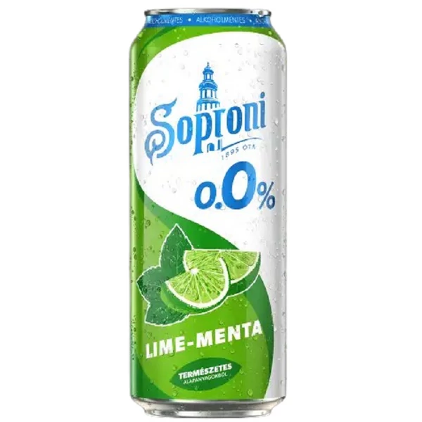 Soproni Lime-menta 0,0% 0,5L - csak egyedi szállítással vagy személyes átvétellel