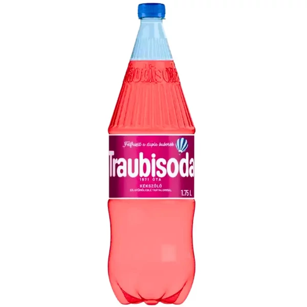 Traubisoda kékszőlő ízű szénsavas üdítőital cukorral és édesítőszerekkel 1,75 l - csak egyedi szállítással vagy személyes átvétellel