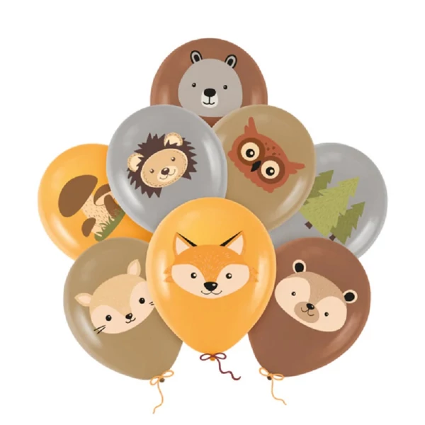 Az erdő állatai party lufi 8db-os kiszerelésben