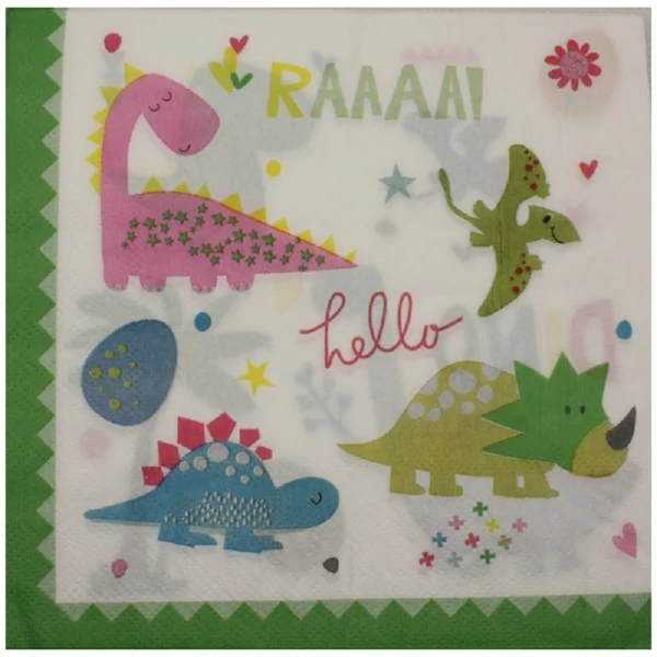 Dínós party szalvéta 20db-os kiszerelésben