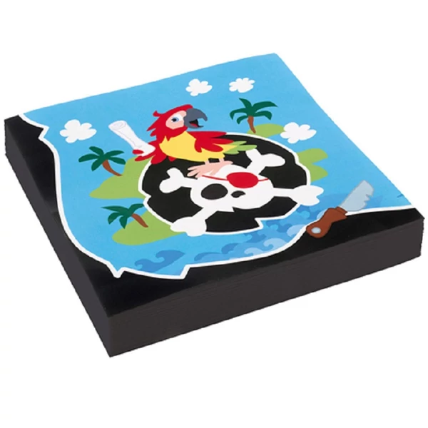 Kalózos party szalvéta 33x33cm 20db-os kiszerelésben