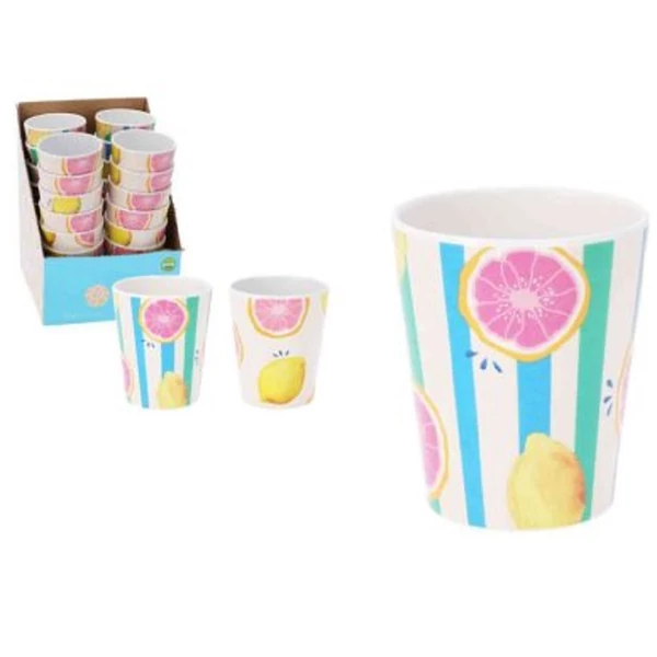 Excellent houseware nyári mintás műanyagpohár 350ml 177601960