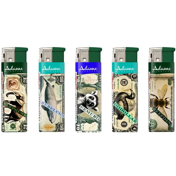 Elektromos bankjegy-állatok mintás öngyújtó 50 db-os 1881072 