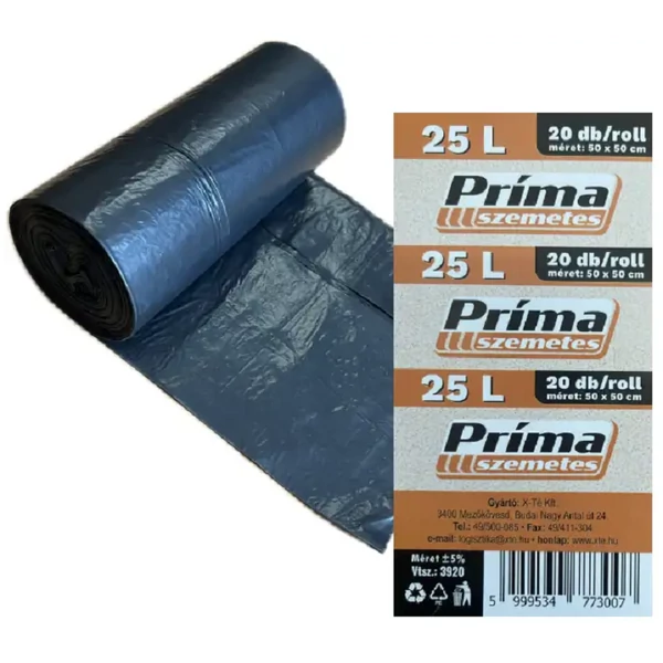 Príma szemeteszsák 25 L 50x50 CM 20 DB-os