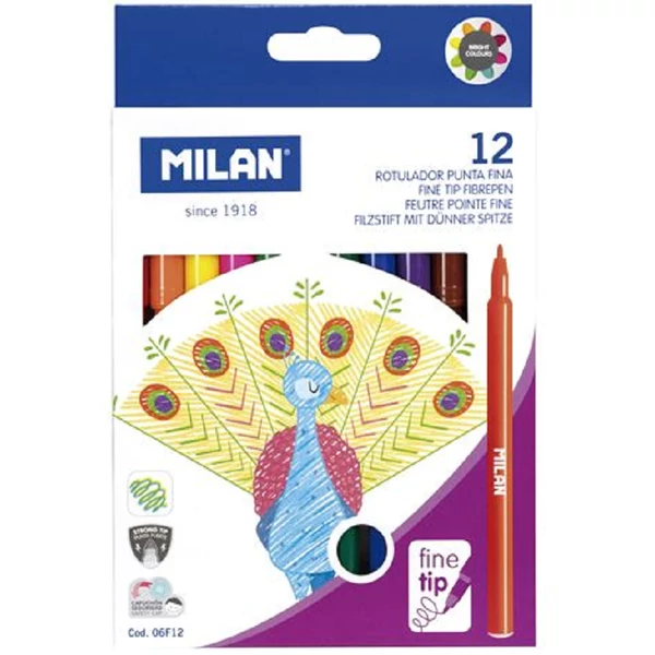 Milan vékony filc 12 DB-os 06F12