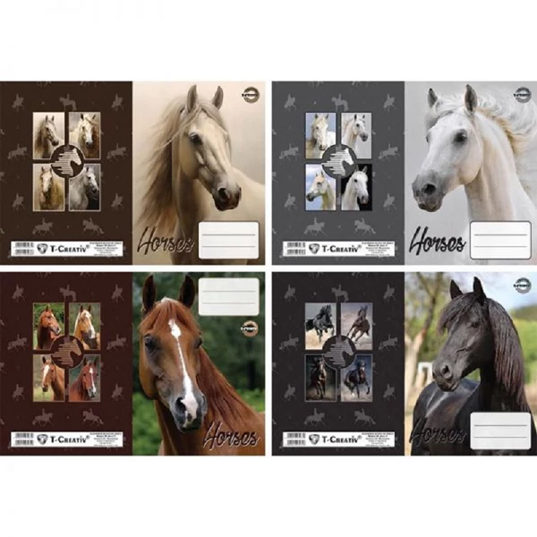 T-Creativ A/5-ös füzetborító vegyes lovas mintás N12068THO