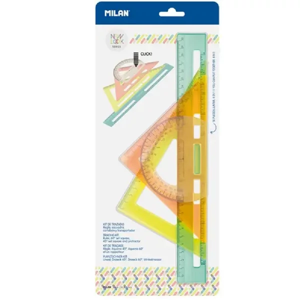Milan 4 darabos áttetsző vonalzókészlet new look 359801NL