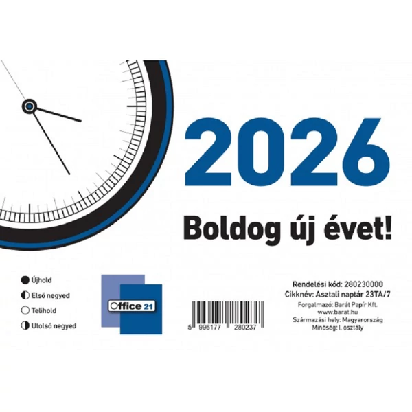 2026-os asztali naptár  23TA