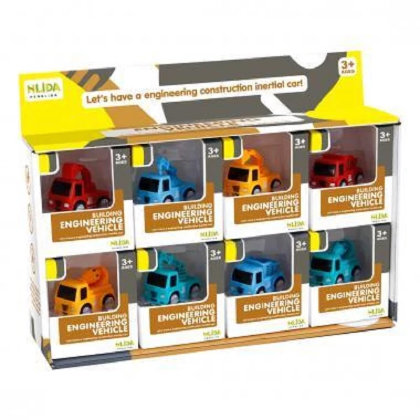 Játék lendkerekes teherautó/munkagép többféle változatban JA7684