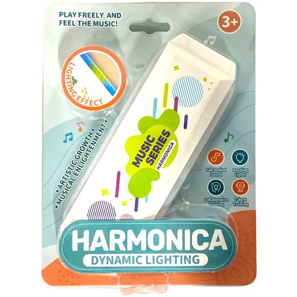 Játék elemes szájharmónika többféle színben HA6905