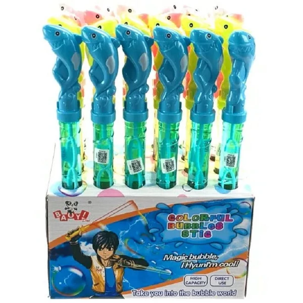 Cápás buborékfújó többféle színben 38cm 90386
