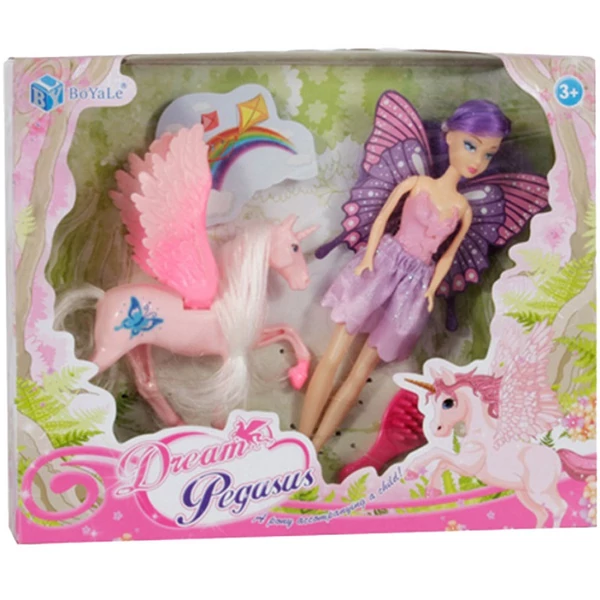 Játék unikornis és viirágtündér baba többféle változatban BA7406