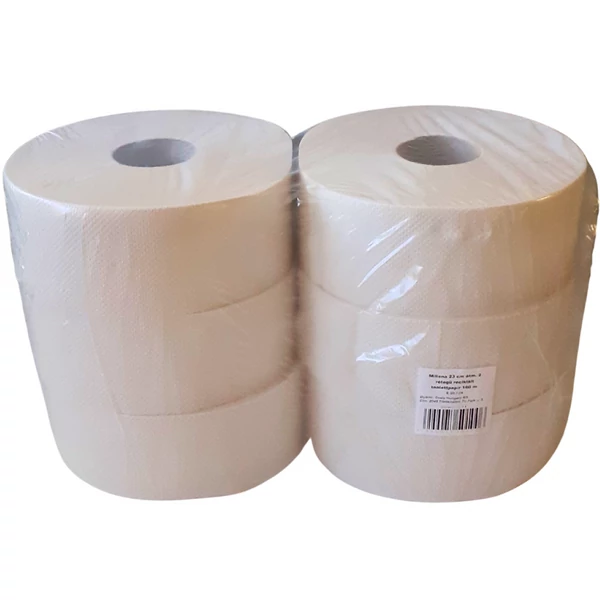 Millena ipari toalettpapír törtfehér színben 23cm 2rétegű 6tekercs