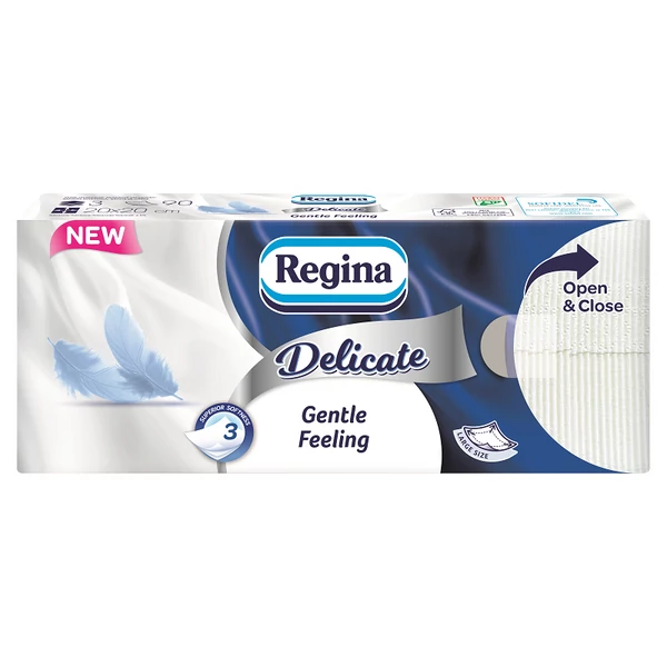 Regina delicate gentle feeling papír zsebkendő 3rétegű 90db-os kiszerelésben 