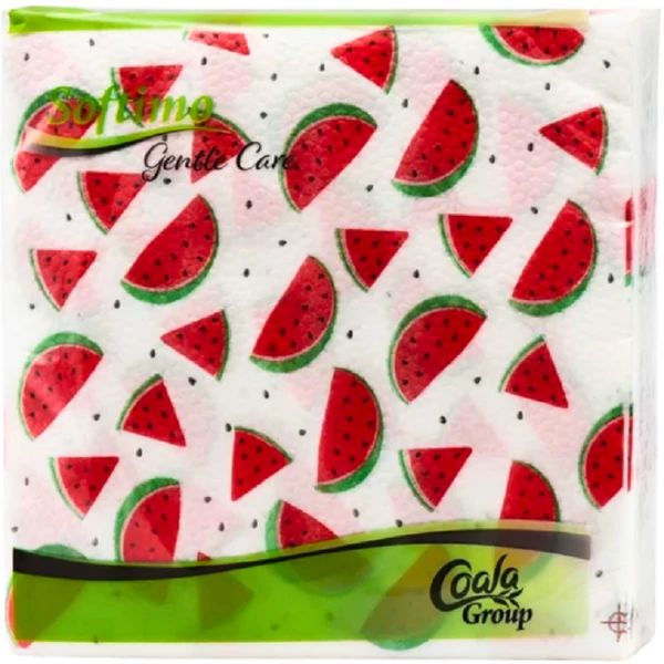 Softimo dinnye mintás szalvéta 45db-os kiszerelésben 1réteg