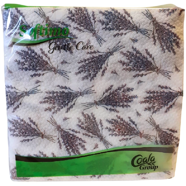 Softimo levendula mintás szalvéta 45db-os kiszerelésben 1réteg