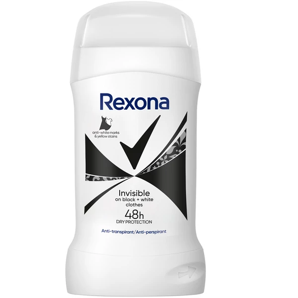 Rexona invisible black + white stift 50ml