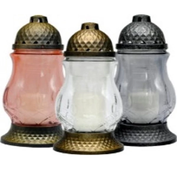 Szív formájú kegyeleti mécses többféle színben 28,2cm LA 798 LT