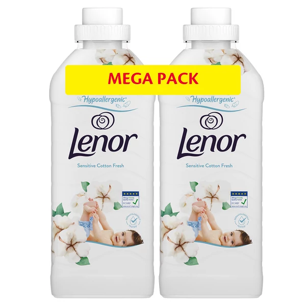 Lenor sensitive cotton fresh öblítő 2x925ml