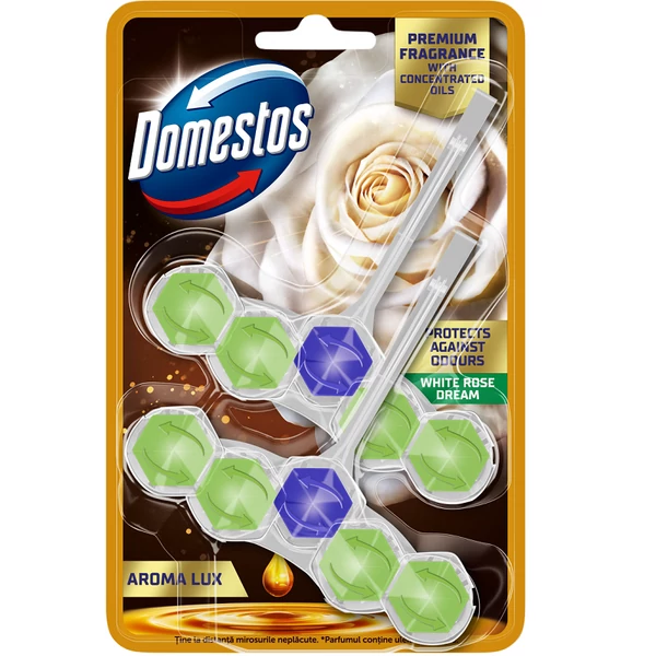 Domestos white rose dream aroma lux wc-rúd 2x50g