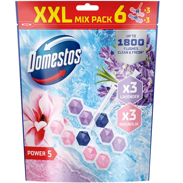 Domestos magnolia és lavender power5 wc-rúg 6x50g