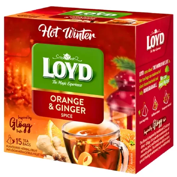 Loyd Hot winter piramis narancs-gyömbér 15x3g tea