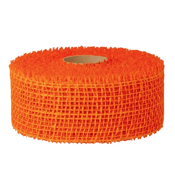 Juta szalag narancssárga színben 5x9cm PD59-38