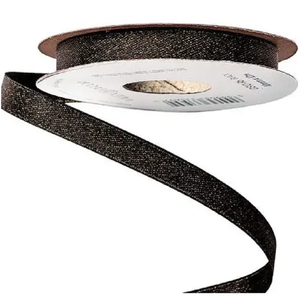 Szatén szalag fekete csillogó színben 10mmX10m GS10-96