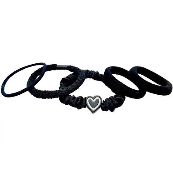 Lora hajgumi fekete színben 5db-os kiszerelésben 801127