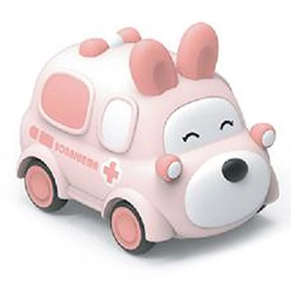 Hátrahúzhatós nyuszis mentőautó bébijáték 87554