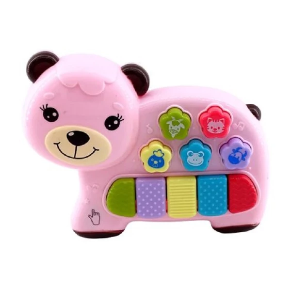 Játék állatos elemes orgona többféle színben 90600