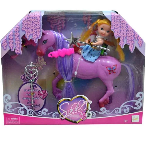 Játék baba és ló dobozban 46800