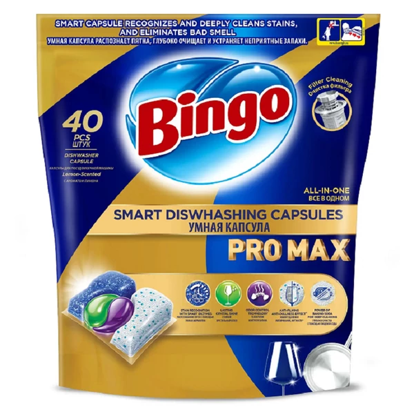 Bingo PRO MAX mosogatógép kapszula 40db