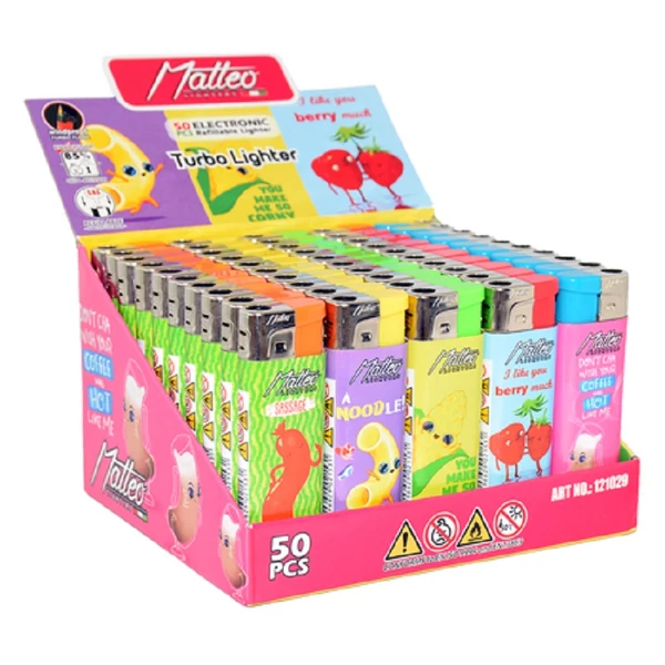 Matteo vicces ételek vihar öngyújtó 50db-os kiszerelésben 121029