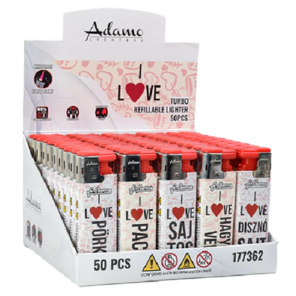 Adamo ételfüggő vihar öngyújtó 50db-os kiszerelésben 177362