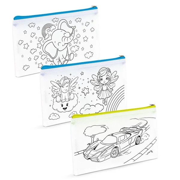 Színezhető tolltartó filccel többféle változatban 21x12cm 57319A