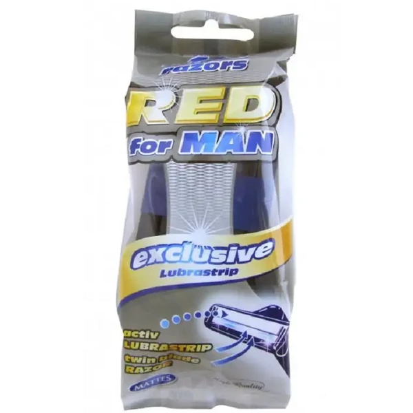 Red for man borotva 2 pengés krémezőcsíkkal 12db