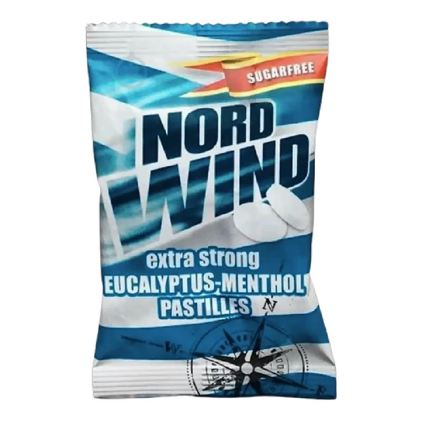 Nordwind cukorka 25g eukaliptusz-mentol cukormentes