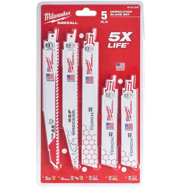 Milwaukee Szablyafűrészlap válogatás - 5 db - 49222205