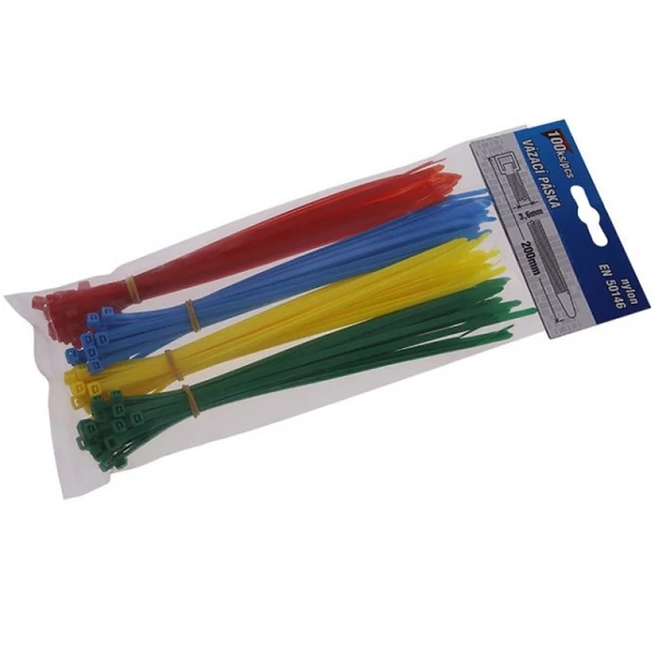 Festa Kábelkötegelő készlet 200 x 3,6 mm (piros-zöld-sárga-fehér) (100 db) - 23884F