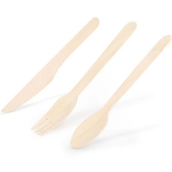 Fa evőeszköz készlet - 12 db (4 villa,4 kanál, 4 kés) - 57326