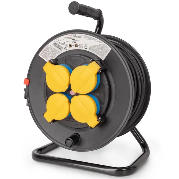 Entac Kábeldobos hosszabbító 4Foglalat IP44 3G 2,5mm 40M - ESCR44G4-40