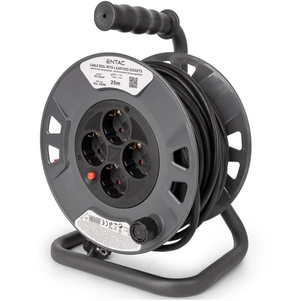Entac kábeldobos hosszabító 4 foglalat 25m - ESCRG4-25