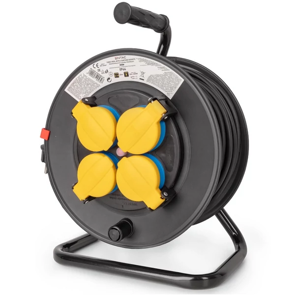 Entac kábeldobos IP44 hosszabító 4 foglalat 35m 1,5mm2 - ESCR44G4-35