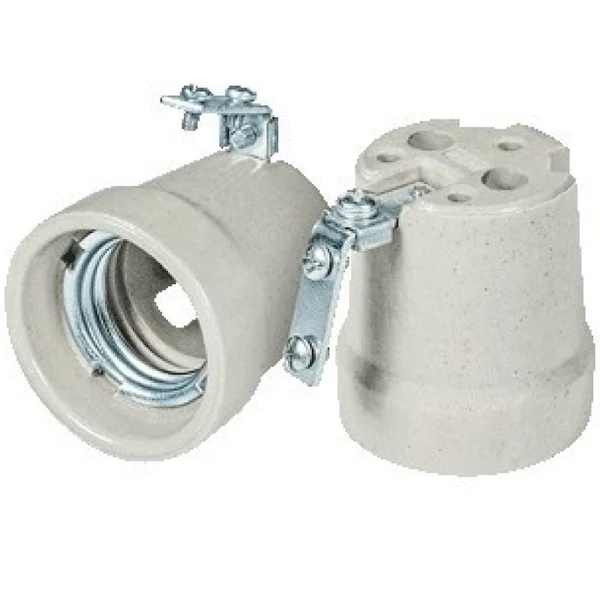 Porcelán lámpatartó E27 fém tartóval - ERW-LAMPHO-1300