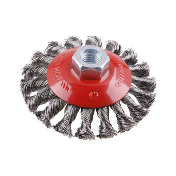 Festa Döntött sodrott körkefe M14 100 mm acél - 22017F