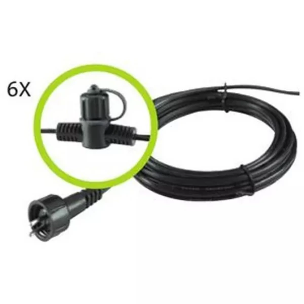 Garden lights fő kábel 6 elosztó, 15m SPT 3W - 180740